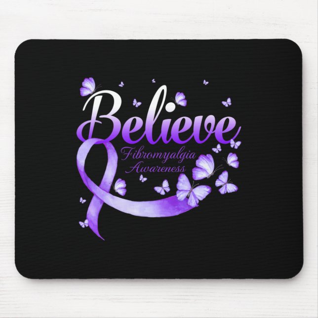 Fibromyalgia Awareness Butterfly 1  Mouse Pad (Front)