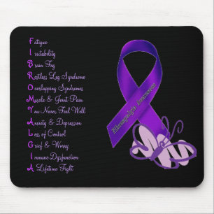 Fibromyalgia Awareness Butterfly Mouse Pad