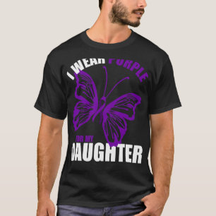Fibromyalgia Awareness Butterfly Purple Ribbon T-Shirt