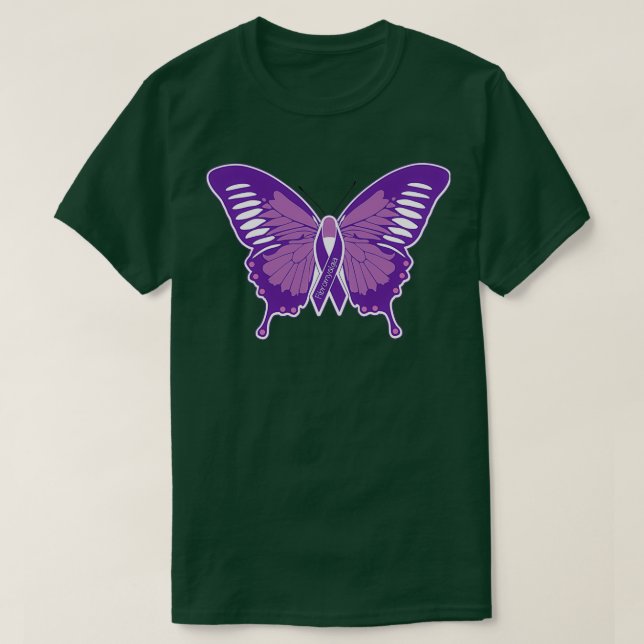 Fibromyalgia Awareness Butterfly T-Shirt (Design Front)