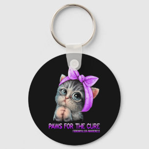 Fibromyalgia Awareness Cat Fibro Survivors Paws Fo Key Ring