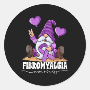 Fibromyalgia Awareness Classic Round Sticker