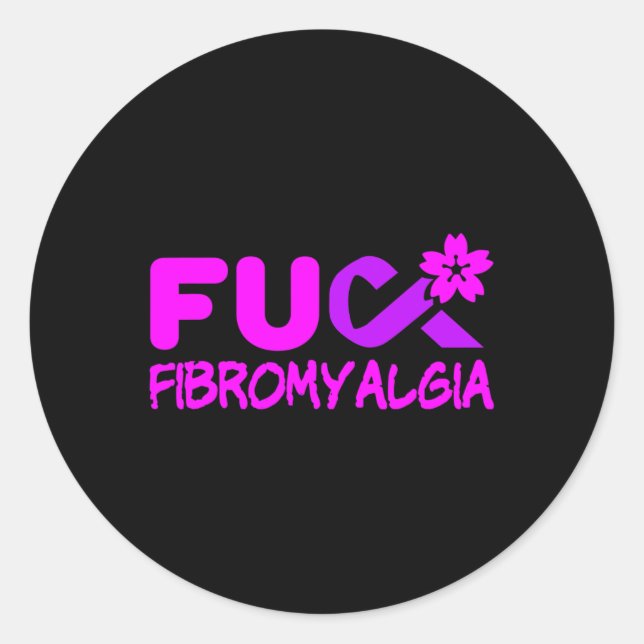 Fibromyalgia Awareness  Classic Round Sticker (Front)