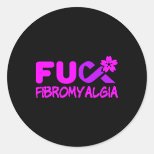 Fibromyalgia Awareness  Classic Round Sticker