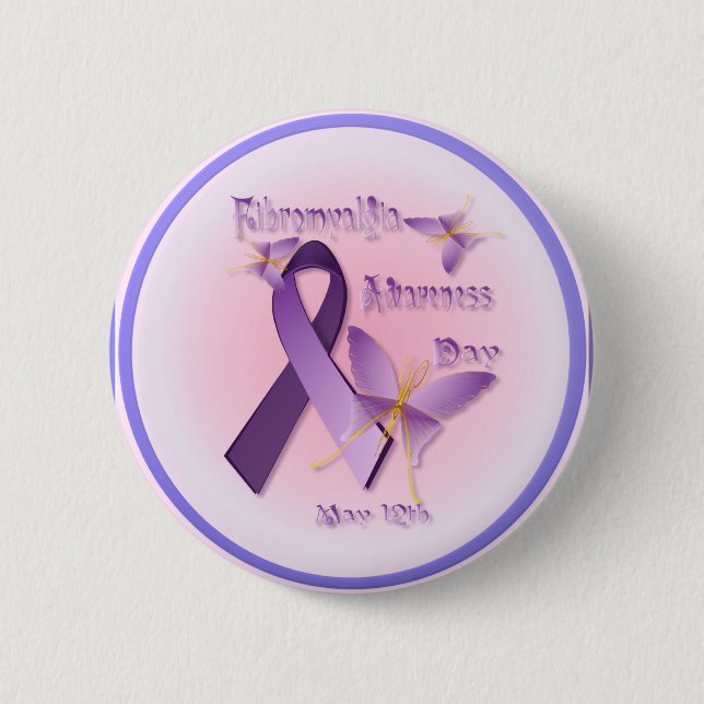 Fibromyalgia Awareness Day Button (Front)