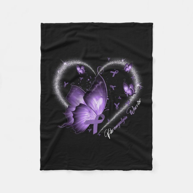 Fibromyalgia Awareness Day Warrior Survivor Butter Fleece Blanket (Front)