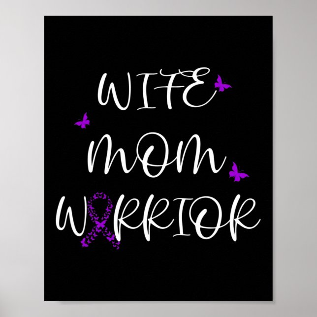 Fibromyalgia Awareness Fibro Warrior Invisible Ill Poster (Front)