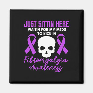 Fibromyalgia Awareness Fibro Warrior Purple Ribbon Magnet