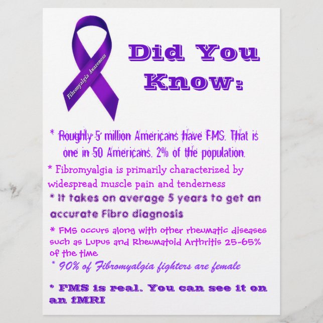 Fibromyalgia Awareness Flyers (Front)