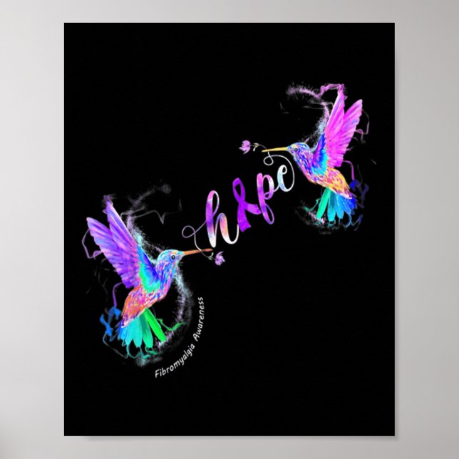 Fibromyalgia Awareness Hope Suicide Prevention  Poster (Front)