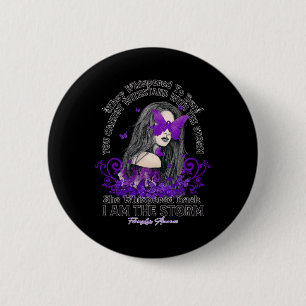 Fibromyalgia Awareness i'm the storm butterfly rib 6 Cm Round Badge