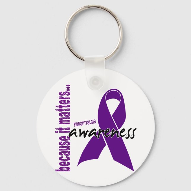 Fibromyalgia Awareness Key Ring (Front)