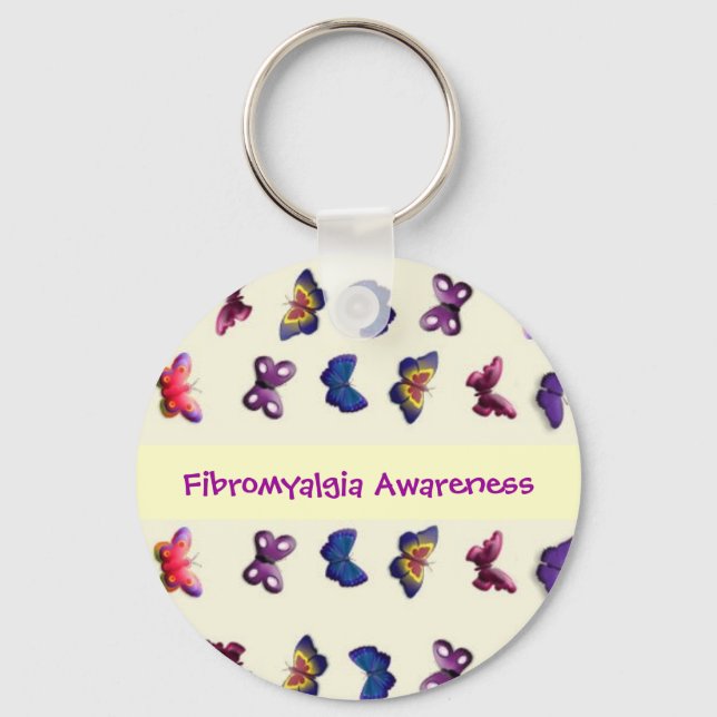 Fibromyalgia Awareness Keychain (Front)