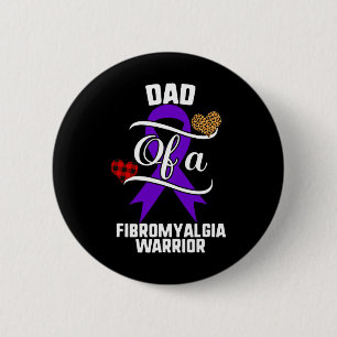 Fibromyalgia Awareness Leopard Buffalo Plaid Famil 6 Cm Round Badge