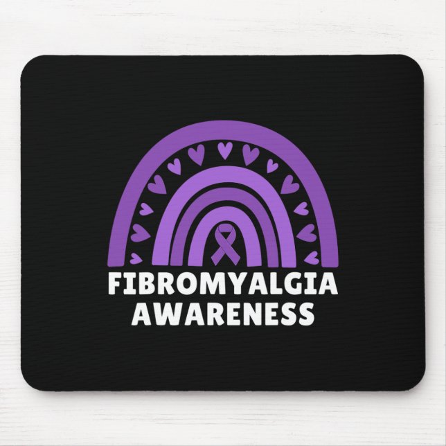 Fibromyalgia Awareness Men Women Cute Rainbow Fibr Mouse Pad (Front)