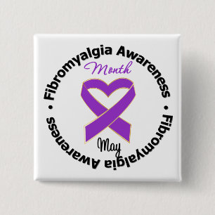 Fibromyalgia Awareness Month 15 Cm Square Badge