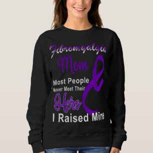 Fibromyalgia Awareness Mum Purple Ribbon Mother Su Sweatshirt