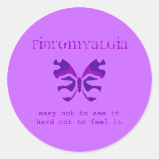 Fibromyalgia Awareness Purple Butterfly Stickers