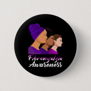 Fibromyalgia Awareness Purple Women Support 1 6 Cm Round Badge