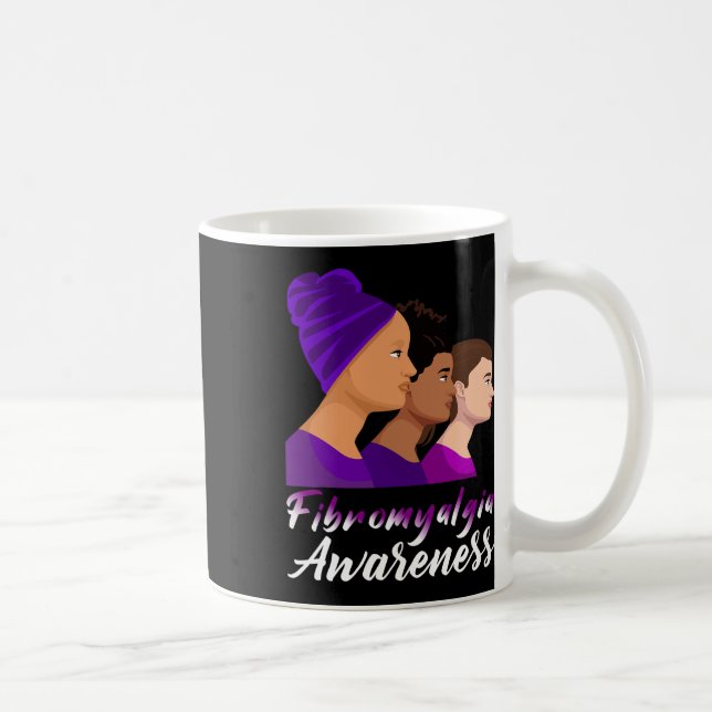 Fibromyalgia Awareness Purple Women Support 1  Coffee Mug (Right)