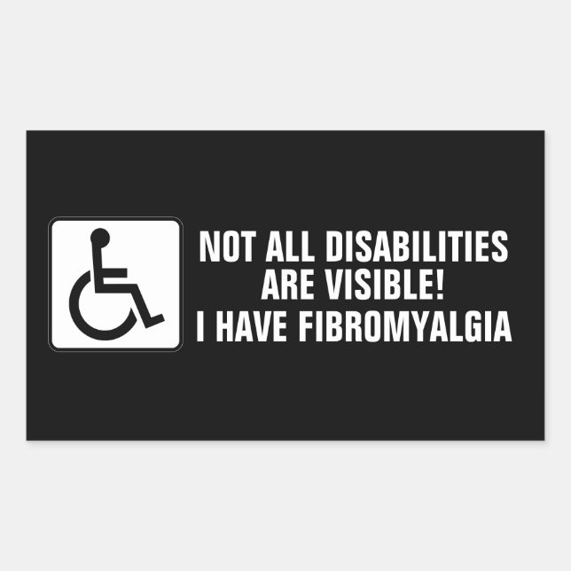 Fibromyalgia Awareness Rectangular Sticker (Front)