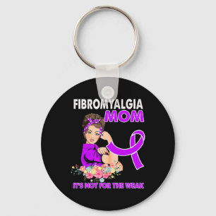 Fibromyalgia Awareness Ribbon 1  Key Ring