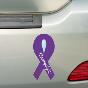 Fibromyalgia  Awareness Ribbon Car Magnet