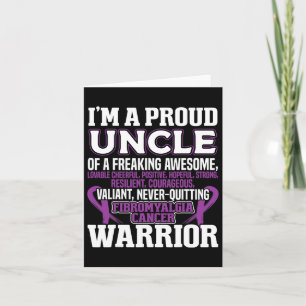 Fibromyalgia Awareness Ribbon Men Women Gift 1 Card