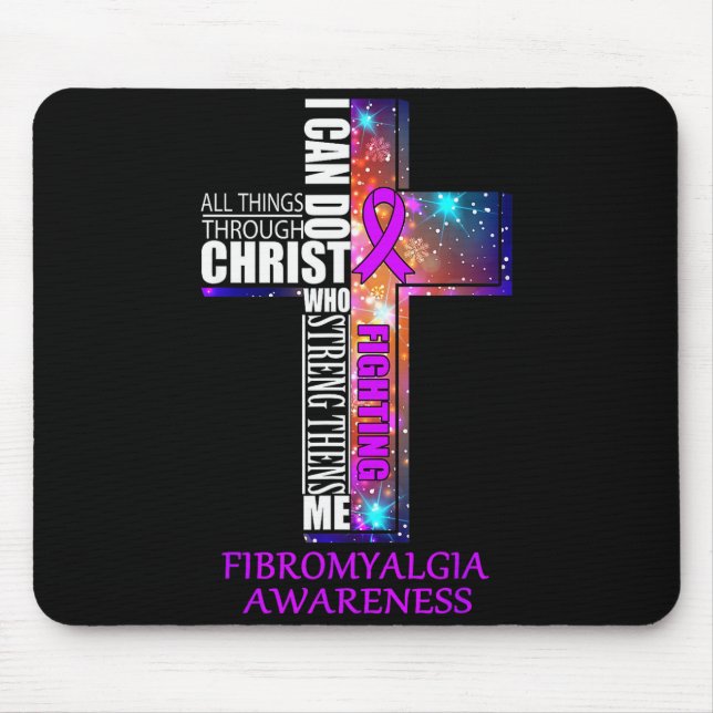 Fibromyalgia Awareness Shirt - Christmas Gift Shir Mouse Pad (Front)