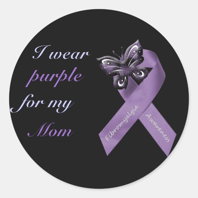 Fibromyalgia Awareness Sticker (Front)
