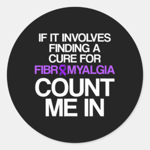 Fibromyalgia Awareness Survivor Finding Warrior 1 Classic Round Sticker