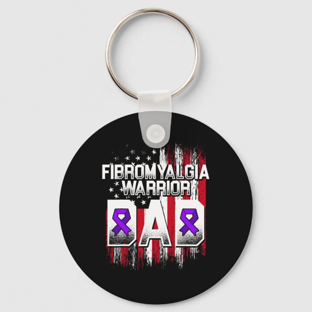 Fibromyalgia Awareness Survivor Mum Warrior 3  Key Ring (Front)