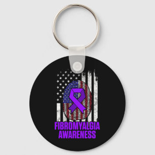 Fibromyalgia Awareness Survivor Proud Warrior 12 Key Ring