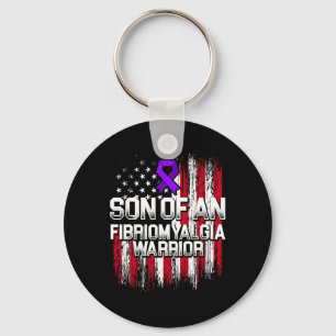 Fibromyalgia Awareness Survivor Son Warrior 4 Key Ring