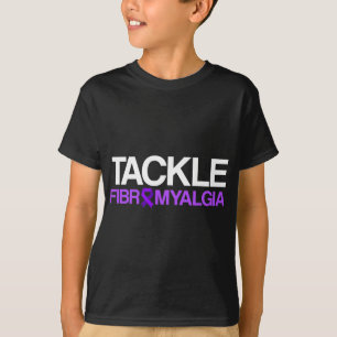 Fibromyalgia Awareness Survivor Tackling Warrior  T-Shirt