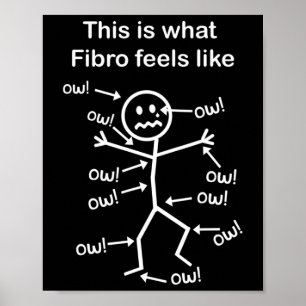 Fibromyalgia Awareness - This is what fibro feels  Poster