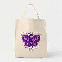 Fibromyalgia Awareness Tote Bag -Shopping