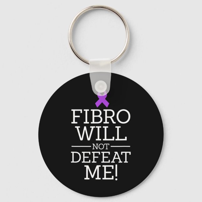 Fibromyalgia Awareness Warrior Fibro Will Not Defe Key Ring (Front)