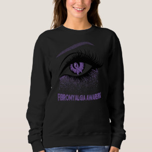 Fibromyalgia Awareness Warrior Purple Bright Eye W Sweatshirt
