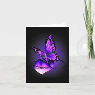 Fibromyalgia Awareness Warrior Purple Ribbon Butte Card