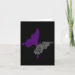 Fibromyalgia Awareness Warrior Support Purple Ribb Card
