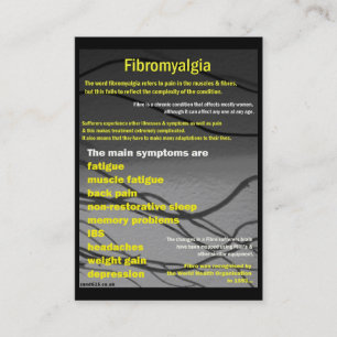 Fibromyalgia business card - awareness day