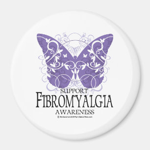 Fibromyalgia Butterfly Magnet