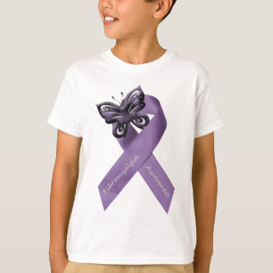 Fibromyalgia Butterfly Ribbon Clothing T-Shirt