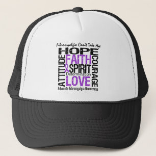 Fibromyalgia Can't Take My Hope Collage Trucker Hat