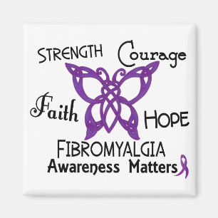 Fibromyalgia Celtic Butterfly 3 Magnet