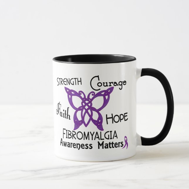 Fibromyalgia Celtic Butterfly 3 Mug (Right)