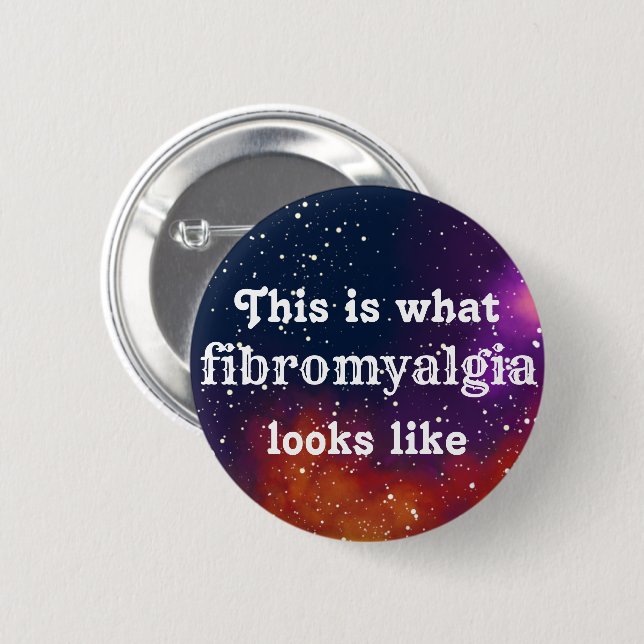 Fibromyalgia Customisable Galaxy Identity 6 Cm Round Badge (Front & Back)