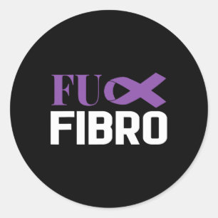 Fibromyalgia Fibro Awareness Fighter 1  Classic Round Sticker