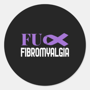 Fibromyalgia Fibro Awareness Fighter  Classic Round Sticker